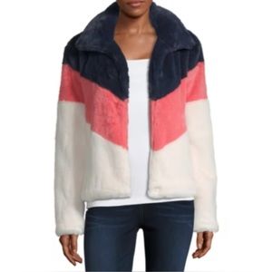 Faux Fur Colorblock Jacket